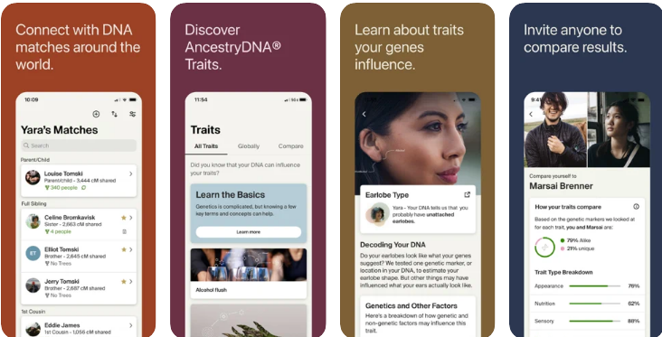 AncestryDNA smartphone ancestry application preview AncestryDNA smartphone ancestry application preview