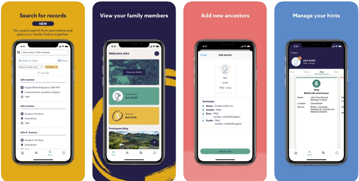 Find My Past family history smartphone application preview Find My Past family history smartphone application preview