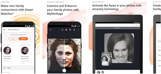 MyHeritage smartphone ancestry application preview MyHeritage smartphone ancestry application preview