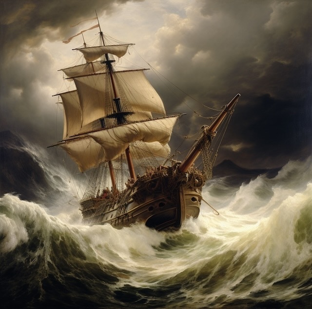 slave ship at sea slave ship at sea